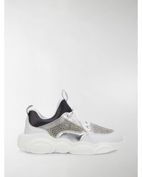 Moschino Embellished Teddy Run Trainers - Gray