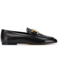 Tod's Kate Leather Loafers - Black