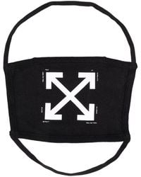 Off-White c/o Virgil Abloh Off White Ladies Black And White Arrow-print Cotton Face Covering Mask