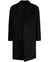 Prada Single-breasted Wool Coat - Black