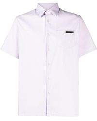 Prada Logo-patch Short-sleeve Shirt - Purple