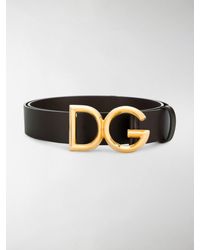 Dolce & Gabbana Cintura con fibbia DG - Marrone