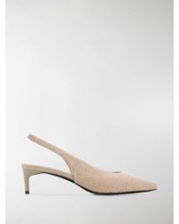 Max Mara Carla Slingback Court Shoes - Natural
