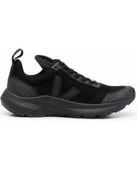 RICK OWENS VEJA Runner Style V-knit Low-top Trainers - Black
