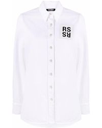 Raf Simons Logo Patch Denim Shirt - White
