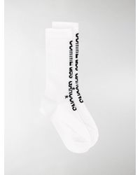 Comme des Garçons Socken mit Logo-Print - Weiß