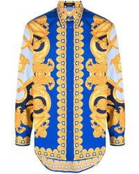 Versace Camicia barocco 660 - Blu