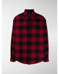 DSquared² Red And Black Check Military Shirt