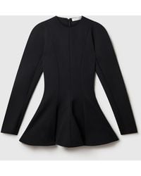 Stella McCartney - Peplum Wool Mini Dress - Lyst