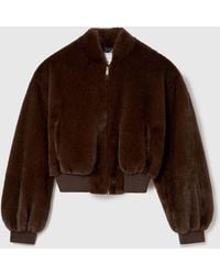 Stella McCartney - Plush Mink Bomber Jacket - Lyst