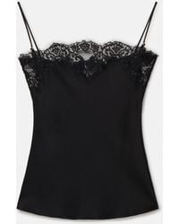 Stella McCartney - Sleeveless Lace Satin Top - Lyst