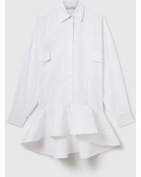 Stella McCartney - Poplin Peplum Piqué Shirt Dress - Lyst