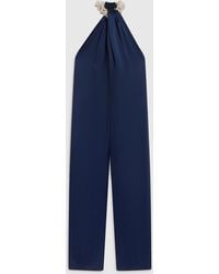 Stella McCartney - Satin Halterneck Jumpsuit - Lyst