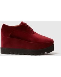 Stella McCartney - Elyse Velvet Platform Shoes - Lyst