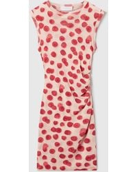 Stella McCartney - Raspberry Print Mesh Mini Dress - Lyst