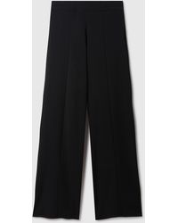 Stella McCartney - Compact Knit Straight-leg Trousers - Lyst