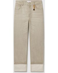 Stella McCartney - Straight Turn-Up Jeans - Lyst