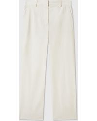 Stella McCartney - Washed Cotton Straight Trousers - Lyst