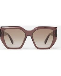 Stella McCartney - Logo-engraved Rectangular Sunglasses - Lyst