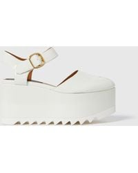 Stella McCartney - Elyse Patent Platform Sandals - Lyst