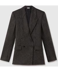 Stella McCartney - Double-Breasted Speckled Blazer - Lyst