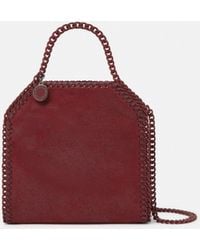 Stella McCartney - Falabella Tiny Enamel Tote Bag, , Ruby - Lyst