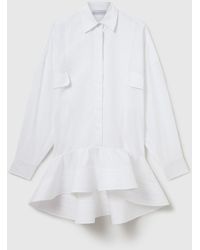 Stella McCartney - Poplin Peplum Piqué Shirt Dress - Lyst