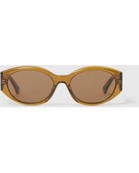 Stella McCartney - Logo Oval Sunglasses - Lyst