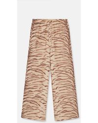 Stella McCartney - Tiger Print High-rise Wide-leg Trousers - Lyst