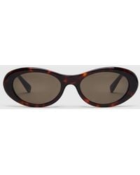 Stella McCartney - Logo Oval Sunglasses - Lyst