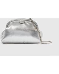 Stella McCartney - Falabella Padded Metallic Soft Clutch With Chain - Lyst