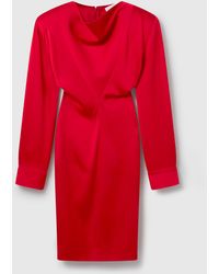 Stella McCartney - Midi Dress With Ring Neckline And Long Sleeves - Lyst