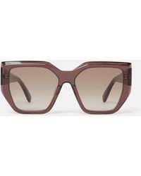 Stella McCartney - Logo-engraved Rectangular Sunglasses - Lyst