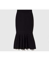 Stella McCartney - Compact Knit Flared Midi Skirt - Lyst