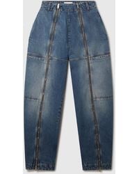 Stella McCartney - Zip-Detail Barrel-Leg Jeans - Lyst