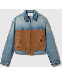 Stella McCartney - Corduroy Panel Denim Jacket - Lyst