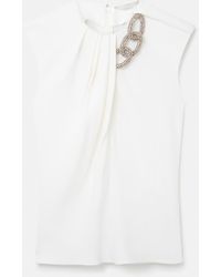 Stella McCartney - Falabella Crystal Chain Sleeveless Top - Lyst