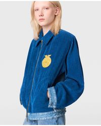 Stella McCartney - Corduroy Panel Denim Jacket - Lyst