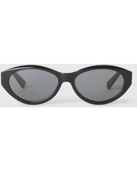 Stella McCartney - Logo Oval Sunglasses - Lyst