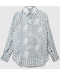 Stella McCartney - Horse Print Silk Shirt - Lyst