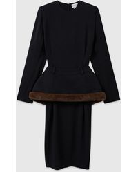 Stella McCartney - Layered Sable Midi Dress - Lyst