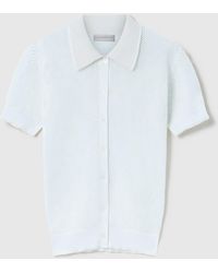 Stella McCartney - Sheer Crochet Short-Sleeve Shirt - Lyst