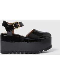 Stella McCartney - Elyse Patent Platform Sandals - Lyst