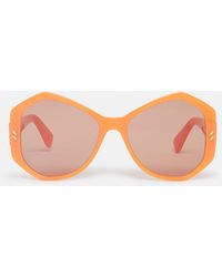 Stella McCartney - Falabella Pin Hexagon Sunglasses, , Shiny Opaline - Lyst