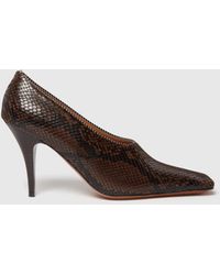 Stella McCartney - Square-Toe Snake Stiletto Pumps - Lyst