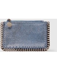 Stella McCartney - Falabella Iridescent Zip Card Holder - Lyst