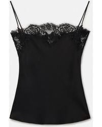 Stella McCartney - Sleeveless Lace Satin Top - Lyst