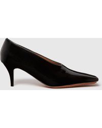 Stella McCartney - Square-toe Patent Kitten Heels - Lyst