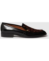 Stella McCartney - Brushed Loafers With Leopard Velvet - Lyst