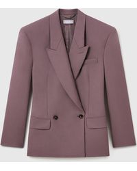 Stella McCartney - Canvas Double-Breasted Waisted Jacket - Lyst